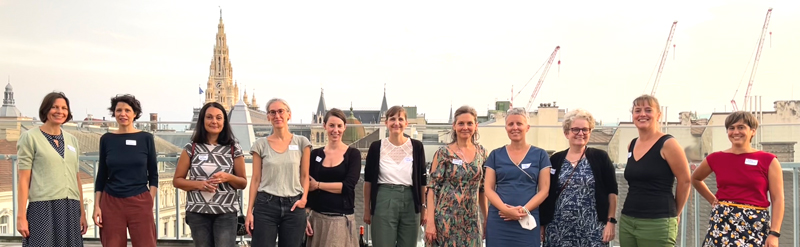 informal gathering at the roof of NIG after meeting